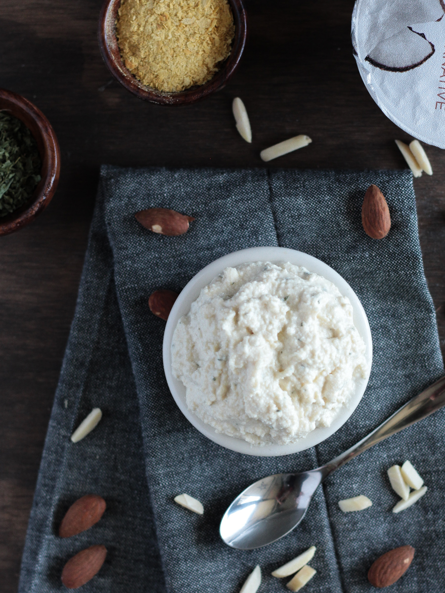 Vegan Ricotta Cheese made with Almonds, Tofu and Non-Dairy Yogurt