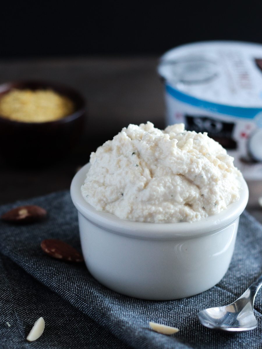 Vegan Ricotta Cheese made with Almonds, Tofu and Non-Dairy Yogurt