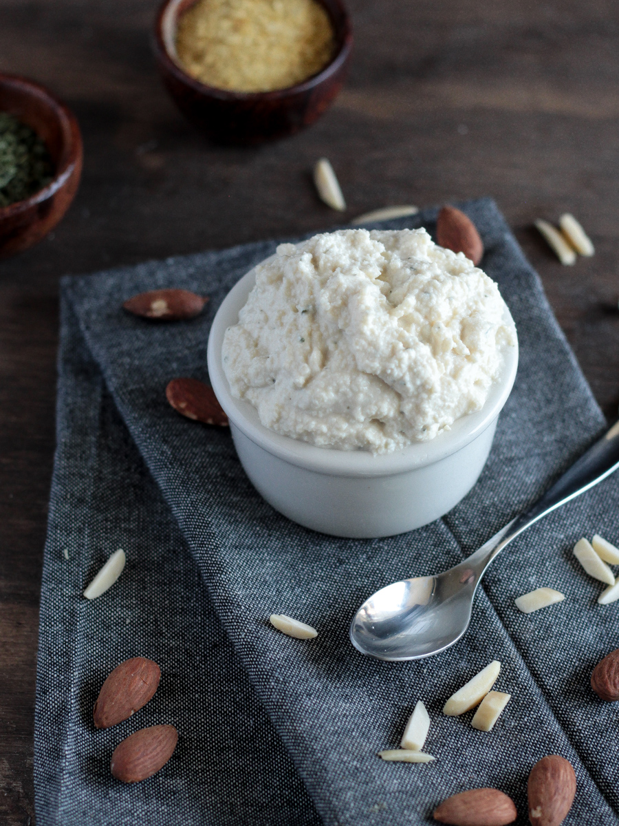 Vegan Ricotta Cheese made with Almonds, Tofu and Non-Dairy Yogurt