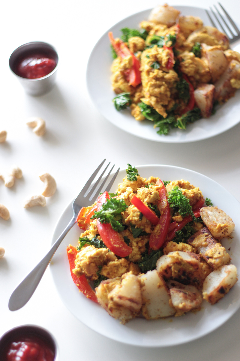 tofu scramble with cashew crema