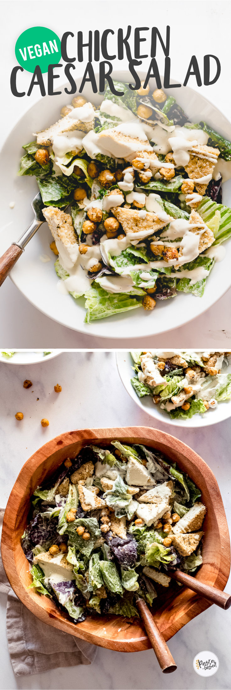 Vegan Chicken Caesar Salad by Pasta-based.