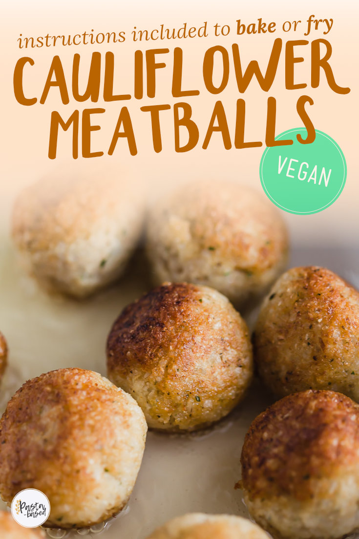 Vegan Cauliflower and Brown Rice Meatballs by Pasta-based. Bake or fry these Vegan Meatballs made with Cauliflower and Brown Rice. Easy to make using flavorful, simple, plant-based ingredients. Perfect for pairing with a variety of sauces, sandwiches, and soups.