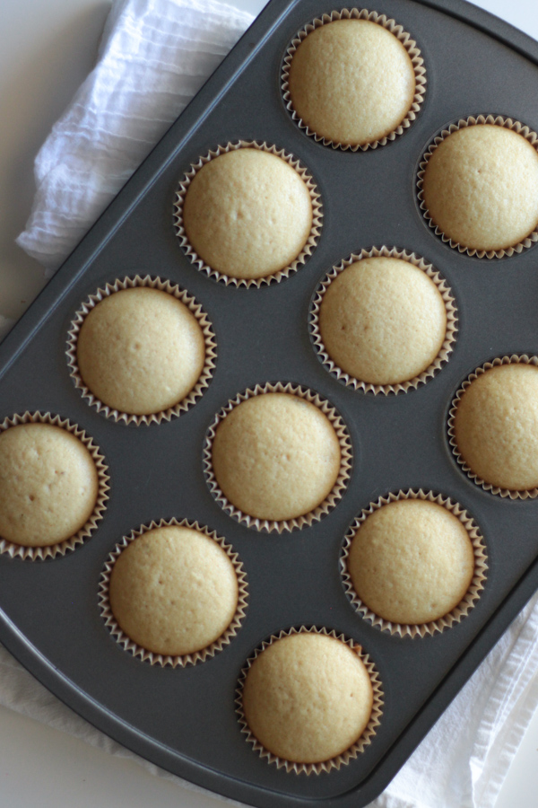 Light Fluffy Vegan Vanilla Bean Cupcakes