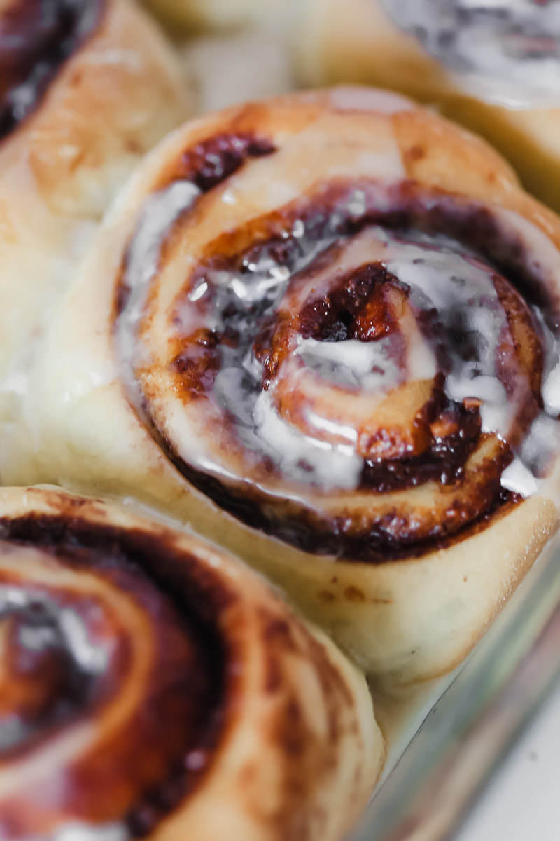 Vegan Chocolate Hazelnut Nutella Cinnamon Rolls with So Delicious Creamer Glaze Soft Easy Simple