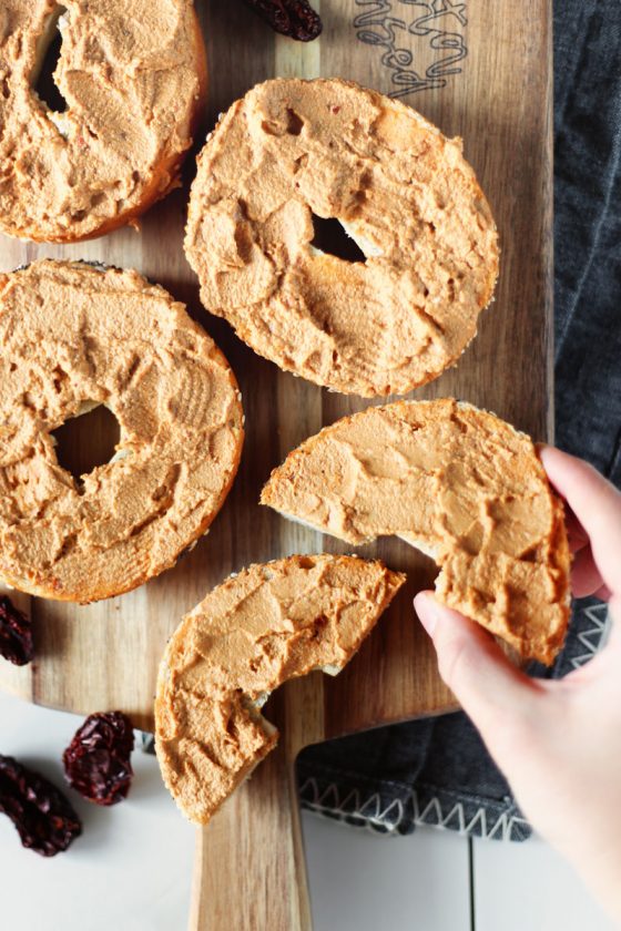 Vegan Sun-dried Tomato Cream Cheese by Pasta-based.