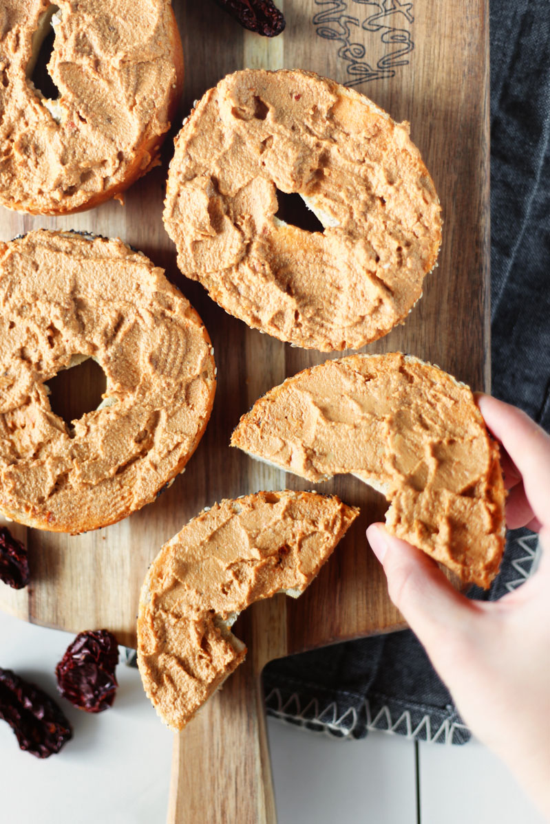 Vegan Sun-dried Tomato Cream Cheese by Pasta-based. 