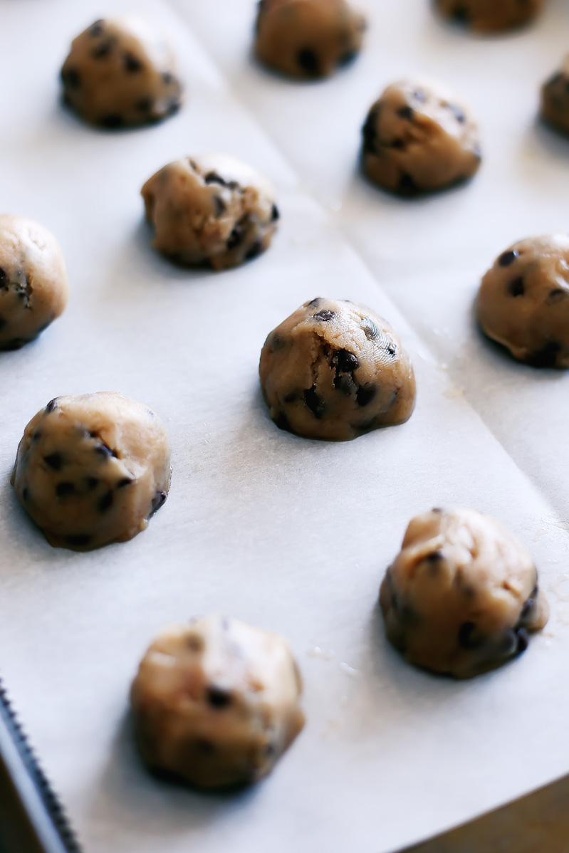 The BEST Chewy Vegan Chocolate Chip Cookies by Pasta-based.