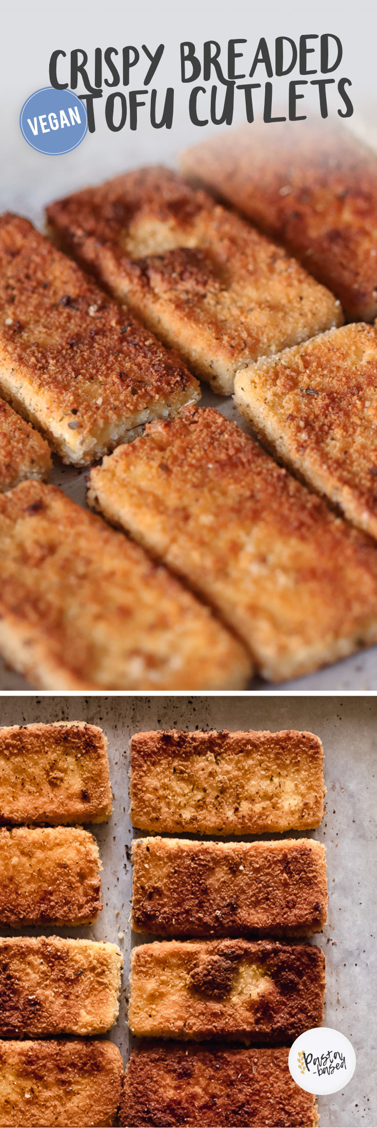 Crispy Breaded Vegan Chicken-Style Tofu Cutlets by Pasta-based.