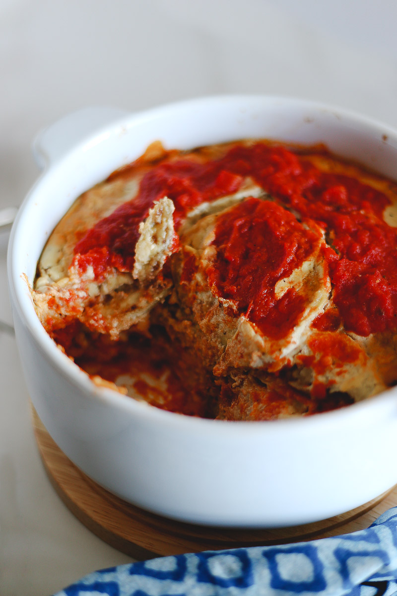 Vegan Baked Eggplant Parmesan Recipe with Fried Eggplant, Marinara Tomato Sauce, and Cashew Cream by Pastabased - Vegan Italian Cooking