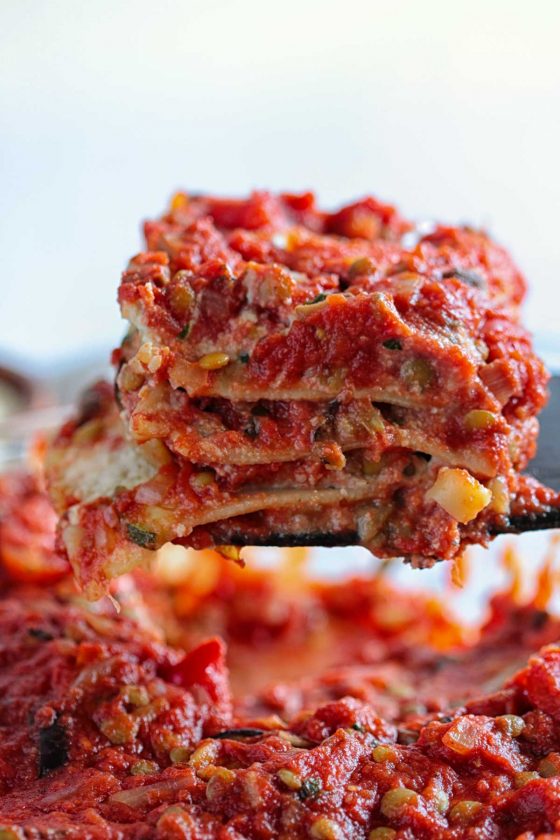 Vegan Italian Vegetable Lasagna with Lentil Bolognese and Roasted Vegetables Easy Almond Tofu Ricotta Recipe